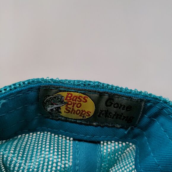 Bass Pro Shops Men's Snapback Hat Gone Fishing Trucker Cap Blue OSFM - Picture 11 of 12